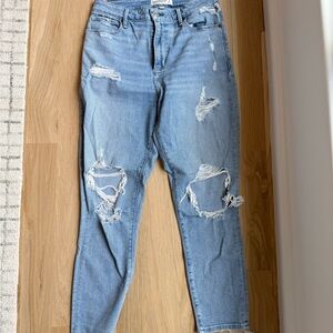 Abercrombie & Fitch Curve Love High Rise Super Skinny Ankle Jeans